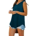 thumbnail image 2 of LVCBL Womens Tank Tops V Neck Basic Solid Color Dressy Casual Summer Sleeveless T Shirts S-2XL, 2 of 5