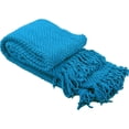 thumbnail image 5 of Home Soft Things Tweed Throw - Mediterranean Blue - 60" x 80" Jumbo, 5 of 7