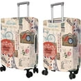 thumbnail image 2 of Travel Luggage Cover Suitcase Protector Fits 18-32 Inch Luggage Wheel Covers Patterned Travel Related Items Flower Luggage Protector Elastic Luggage Anti-scratch Suitcase Cover M, 2 of 6