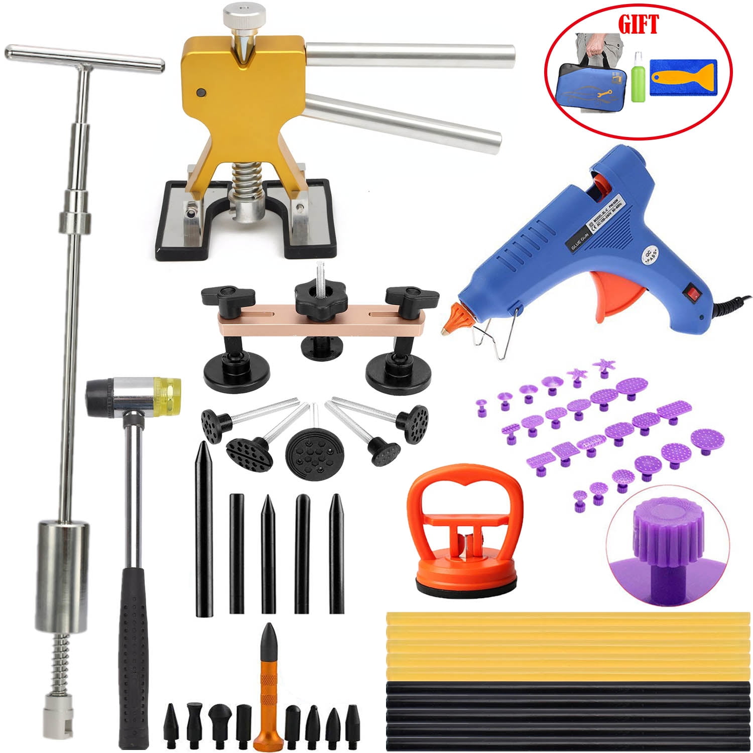 PDR Paintless Dent Repair Tools Dent Puller Kits Pops a Car Dent