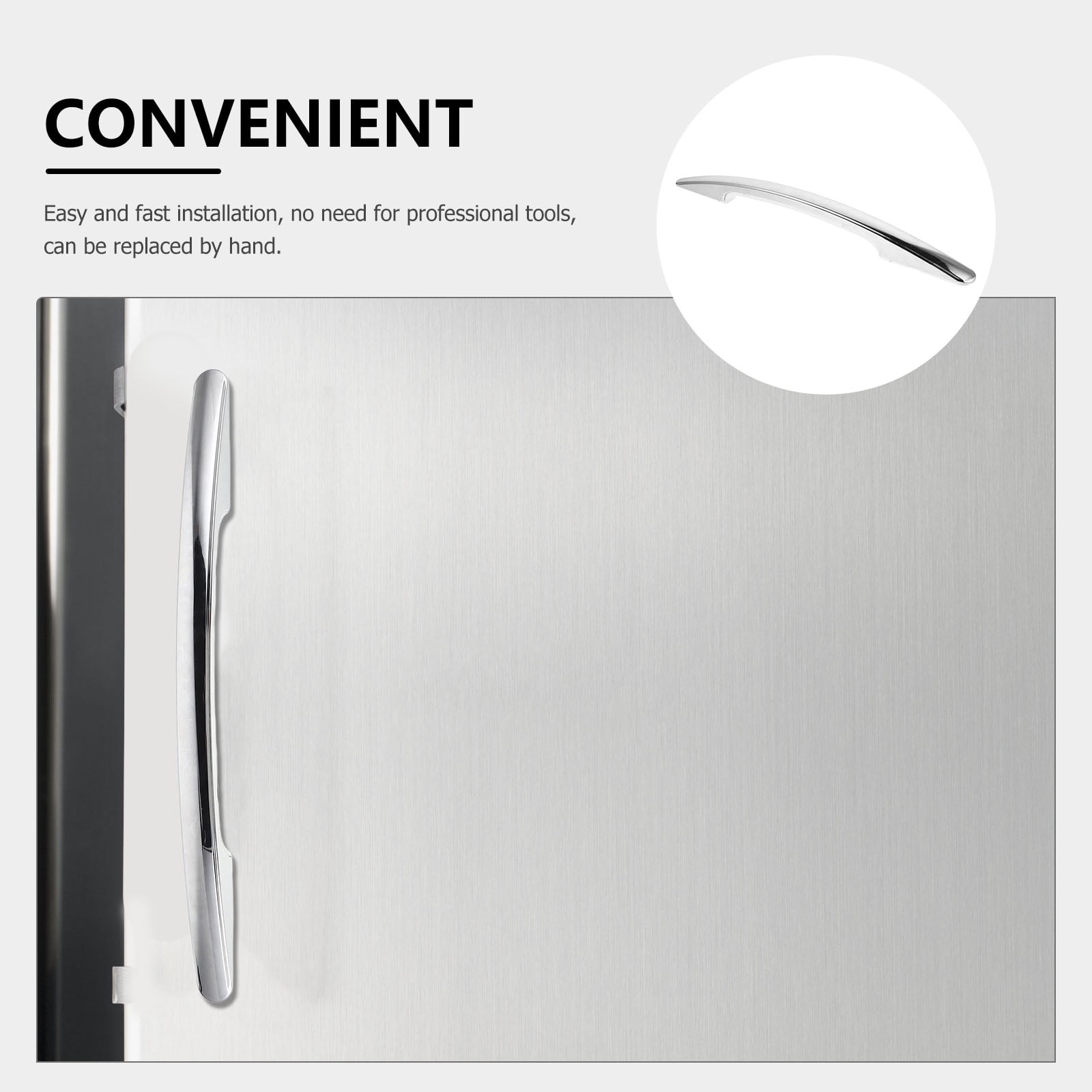DEEPCRAFF 1 Set -Plated Plastic Fridge Door Handle Replacement for Refrigerator and Freezer, Easy to Install
