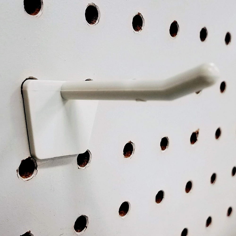 2" Plastic Economy Peg Hooks For Slatwall and Pegboard, OffWhite, 50