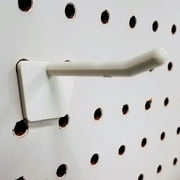 2" Plastic Economy Peg Hooks For Slatwall and Pegboard, Off-White, 50 Pieces