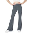 thumbnail image 2 of Piuwrlz Teen Flared Sweatpants Girls Boys Fleece Pants With Pocket Pant Dark Gray Size 10-11 Years, 2 of 8