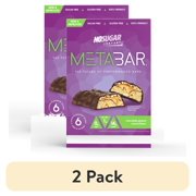 (2 pack) No Sugar Company Metabar Chocolate Peanut Butter Protein Bars, 4 Count