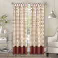 thumbnail image 3 of Simple Elegance Hampton Cuff Tab Top Window Curtain Panel - 52x84 - Spice/Tan, 3 of 4