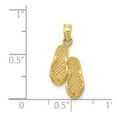 thumbnail image 2 of 14k Yellow Gold Solid Polished Flip Flops Pendant Necklace 22x10mm Wide Pendant for Women, 2 of 2