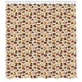thumbnail image 3 of Dessert Shower Curtain, Patisserie Theme Pattern Chocolate Coated Donut Cookie Latte Croissant, Fabric Bathroom Set with Hooks, 69W X 84L Inches Extra Long, Pale Pink Brown Cream, by Ambesonne, 3 of 3