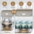 thumbnail image 5 of Green Ombre Mountain Window Privacy Film, Watercolor Forest Static Cling UV Sun Blocking Heat Control Window Tint Day and Night, Non-Adhesive Reusable One Way Windows Privacy Cover 19.6''x39.3'', 5 of 7