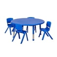 thumbnail image 5 of 45" Round Resin Table & Four 12" Chairs-Color:Blue, 5 of 5
