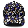 thumbnail image 3 of Leopard Print Baseball Cap Adjustable Size – Stylish Spliced Design Trucker Hat, Dad Hat with Full Print Front & Brim, Breathable Cotton Blend Snapback for Sports, Travel & Daily Wear, 3 of 3