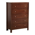thumbnail image 5 of Glory Furniture Burlington 5-Drawers Bedroom Chest in Cherry, 5 of 8