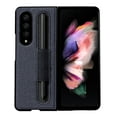 thumbnail image 3 of ELEHOLD for Samsung Galaxy Z Fold 3 Luxury Case Cloth Texture Pen Slot Shockproof Anti-Fingerprint Protective Case for Galaxy Z Fold 3,Black, 3 of 9