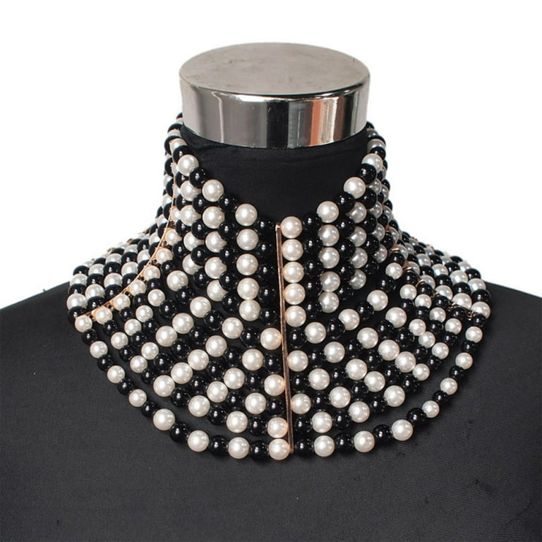 Fashion Chokers For Girls & Ladies V Chain Gold Silver Tone Fake Pearls  Chokers Necklaces From Janet2011, $0.8