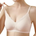 thumbnail image 4 of BYHONG Women's Summer Comfort Lace Strap Latex Traceless Gathering Breathable and Sexy Bra Bars for Women Beige XL, 4 of 4