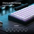 thumbnail image 5 of 98 Key White Topographic 4.0 PBT Keycaps Double Shot Side Print Shine Through Backlit key caps For MX Gamer Mechanical Keyboard, 5 of 9