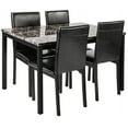 thumbnail image 3 of CoSoTower Furniture 5 Piece Metal Dinette Set with Faux Marble Top - Black,Dinning Set,Table&4 Chairs, 3 of 9