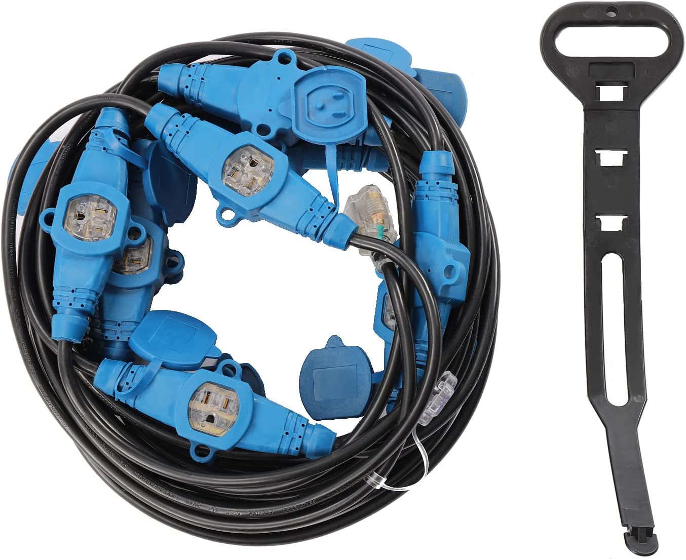 Miumaeov 50FT 12 Gauge Indoor/Outdoor Power Extension Cord,Multiple