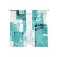 thumbnail image 7 of Turquoise Pink Sheer Curtains 72 Inch Length 2 Panels Set, Modern Abstract Art Botanical Voile Window Treatment Rod Pocket Curtains Sheers Drapes for Bedroom/Living Room/Kitchen 52"x72"x2, 7 of 7
