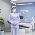 thumbnail image 1 of Uniforme de Trabajo Yinane Ropa de Enfermera Escote Levantado Blanco S, 1 of 8