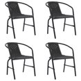 thumbnail image 1 of vidaXL Garden Chairs 4 pcs Plastic Rattan and Steel 110 kg, 1 of 5