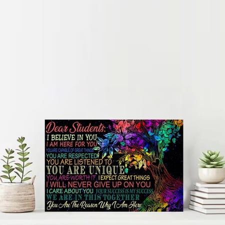 Teacher Classroom Decor Dear Students Poster Teacher Poster Gift for teacher 11 x 17 Inch Poster