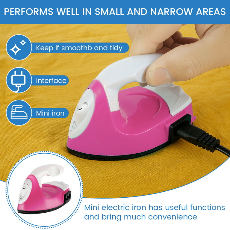Mini Irons - Mini Craft Iron Mini Heat Press Mini Iron Portable Handy Heat  Press Small Iron with Charging Base Accessories for Beads Patch Clothes DIY