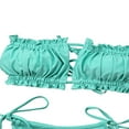 thumbnail image 3 of Women Swimwear Sets Strap-Free Backless Bra Triangle Panties, 3 of 4