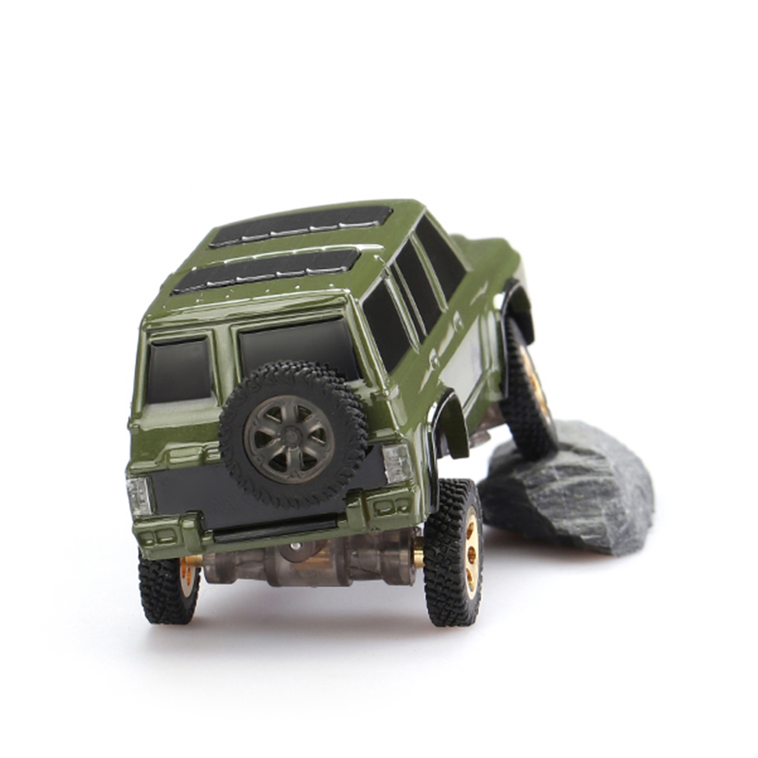 1/64 Scale Mini RC Crawler 4WD 2.4G Full Proportional Remote Control Off Road Climbing Vehicle With LED Lights Desktop Rock Crawler Model For Adults Hobbyists (RTR /Bright camouflage)