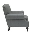 thumbnail image 4 of BARNUT Accent Chair,Armchair with Comfy Upholstered,Living Room Chair with Arms and Wood Legs,Set of 1,PU Leather in Gray, 4 of 5