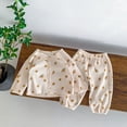 thumbnail image 4 of Milangel-Conjunto de pijama para bebé, camisa de gofres y pantalones cortos, para dormir, 4 of 4