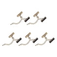 thumbnail image 1 of Unique Bargains 20Sets Ribbon Crimp Clamp Ends with Lobster Claw Clasps & Chain 20mm Bronze Tone, 1 of 7