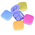 thumbnail image 1 of Paquete de 10 estuches coloridos para lentes de contacto con espejo, kit de almacenamiento en remojo duradero, compacto y portátil, 1 of 4