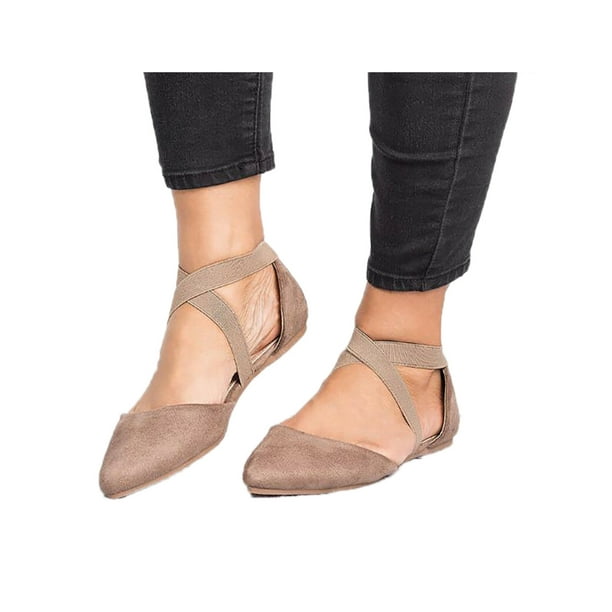 ankle strap leopard flats