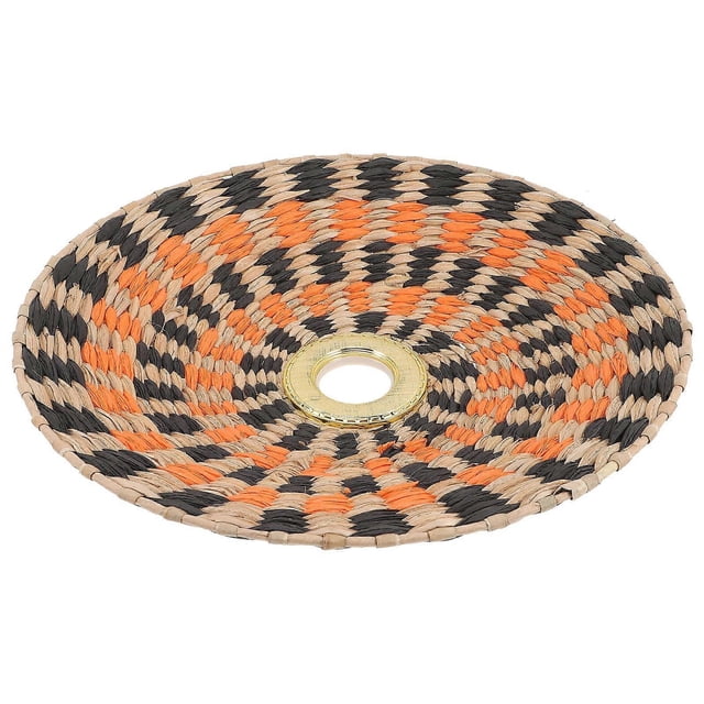 Woven Lamp Shade Pendant Small Rustic E27 Socket Lampshade Home Hotel Living Room 13.8×13.8×2.4in Dustproof 1Pcs