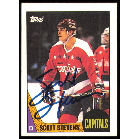 Scott Stevens Autographed 1987-88 Topps Card #25 Washington Capitals SKU #255217