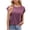 Purple, variant on Honeeladyy Womens Short Sleeve Shirts with Pocket,Crew Neck Lightweight Tops Summer Solid Color Loose Pullover for Office Work Gift Pink XL