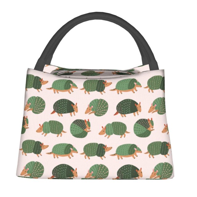 Disketp Cute Armadillo Bolsa Térmica Estampada, Bolsa Térmica Aislante para Almuerzo, Playa y Campamento