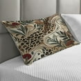 thumbnail image 2 of Ambesonne Leopard Print Quilted Pillowcover, Abstract Blend Earthy, 36" x 20", Pastel Brown Forest Green, 2 of 2