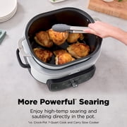 Ninja 17-in-1 PossibleCooker PRO 8.5 Qt Multi-Cooker, Slow Cook, Bake, Sear, with Smart Cook System,Oven Safe Pot to 500°F, MC2052CO White