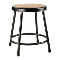 National Public Seating 6200 Series 18" Stool Supports 500 Pounds, Black