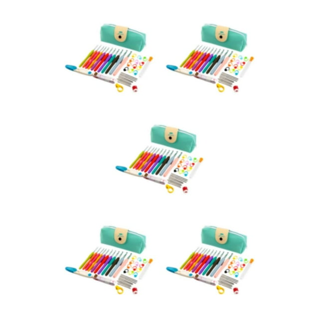Matsuzay Juego de agujas de ganchillo ergonómicas, herramientas de costura para tejer, suéter con mango cómodo, tijeras de bricolaje, puntada Type2 NO2