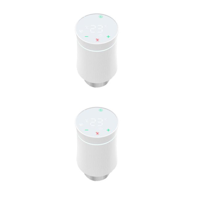 sweethay Válvula de Control de termostato de ahorro de energía de sincronización para válvula de Control remoto de aplicación de blanco 2piezas