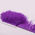 thumbnail image 3 of stanreset 1 Yard Dyed Ostrich Feather Fringe Trim Ribbon Embellishment Purple, 3 of 8