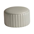 thumbnail image 4 of Taburete otomano redondo, taburete de té para sofá, taburete decorativo, taburete reposapiés, taburete pequeño para sala de estar y oficina , gris, 4 of 8