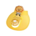 thumbnail image 4 of Xfvqtps Sun Visor Hat with Fan for Kids Built in USB Charging Fan Cute Lion Decor Adjustable Large Brim Empty Top Sun Protection Travel Beach Summer Fan Hat for 3-8 Years Yellow, 4 of 4