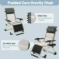 thumbnail image 5 of Lilypelle Zero Gravity Chair, Lawn Recliner, Reclining Patio Lounger Chair, Folding Portable Chaise with Removable Soft Cushion, Cup Holder, Headrest, 5 of 13