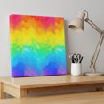 thumbnail image 4 of Ships Next Day Canvas Wall Art 16"x16", Rainbow Oil Painting Wood Framed Canvas Print Painting, Watercolor Colorful Abstract Art Ready to Hang Picture Wall Decor for Home Bedroom Kitchen Office, 4 of 9