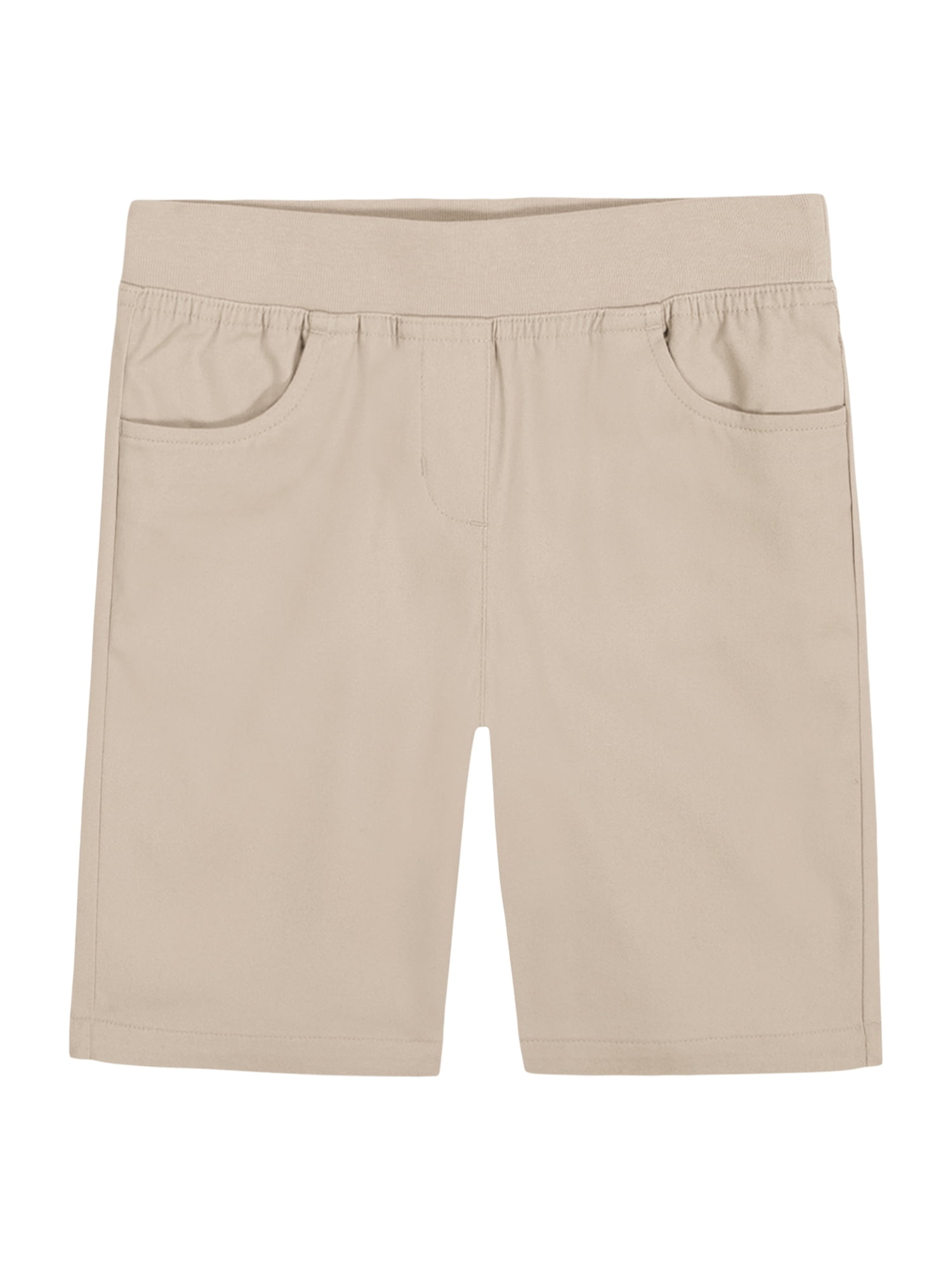 Wonder Nation Girls School Uniform Pull On Shorts, Sizes 4-16