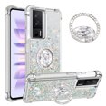 thumbnail image 1 of Funda para Xiaomi POCO F5 Pro 5G con Brillo Líquido Flotante, Purpurina, Parachoques y Anillo Giratorio Soporte, 1 of 5